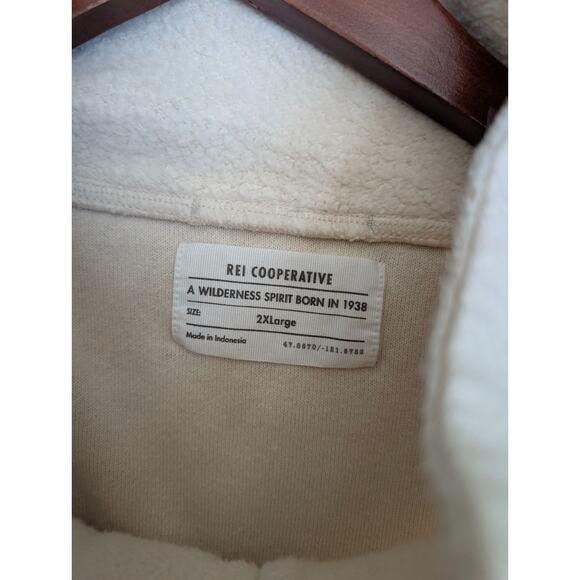 REI Co-op Sweatshirt Womens 2XL White Wallace Lake Fleece Natural Pullover NWT - Picture 4 of 5